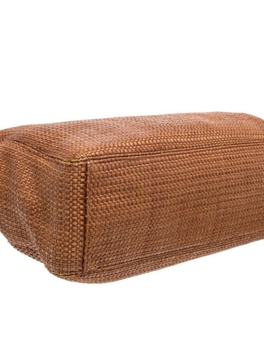 CHANEL Brown Woven Top-Handle Bag - Picture 4 of 7